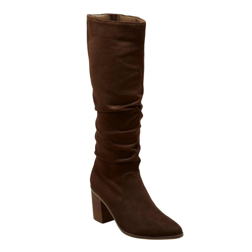 NWT Universal Thread Womens Faux Suede Junie Tall Boots 90975015 Brown 9.5M